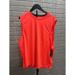 Athletic Works Mens Mixed Media Muscle Tank Top Ember Orange XL AW26100162683